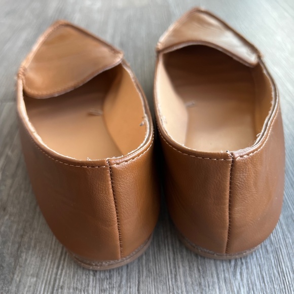 Express Cognac Saddle Brown Pointed Loafers - Picture 5 of 6